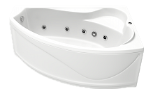 Акриловая ванна с гидромассажем Bas Николь 170x104 правая – картинка